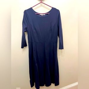 Boden Navy Ponte A-Line Dress